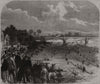 The metropolitan boating season: procession of boats at Barnes. London 1866