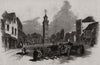 The new clock tower, at Epsom. Surrey 1847 old antique vintage print picture