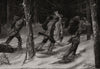 Indian trappers of the north-west. Snowshoes. Canada 1885 old antique print