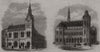 Townhall & Corn-Exchange, Farnham, Surrey. Frere Hall, Karachi 1866 old print