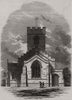 New church at Cranoe. Leicestershire 1847 old antique vintage print picture