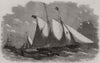 Liverpool pilot boats 1857 old antique vintage print picture