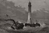 Wolf-Rock lighthouse completion: putting the keepers on the rock. Cornwall 1870