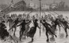 Government House, Ottawa, Canada: the Maypole in winter. Ice skating 1888