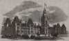 Proposed Parliament buildings, Ottawa, Canada - prize design 1859 old print