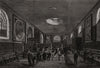 Charterhouse school room. London 1862 old antique vintage print picture