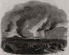 The fourth great fire at San Francisco. California 1850 old antique print