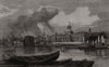 Kingston, Canada West 1862 old antique vintage print picture