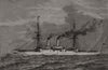 The American Navy: U. S. S. Boston, built of Steel, unarmoured 1890 old print