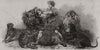 Van Amburgh at Vauxhall Gardens. Lion tamer. London 1848 old antique print
