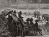 The Queen at Olympia, West Kensington. London. Elephants 1887 old print