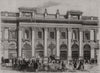 The new Royal Exchange - the north entrance. London 1844 old antique print