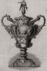 Silver vase presented to Sir R. Sale. Decorative 1845 old antique print
