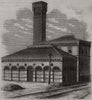 Waterworks, South Staffordshire 1859 old antique vintage print picture