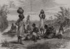 Women of Mazaro, on the Zambesi, carrying water & babies. Africa 1878 print