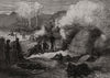 Burning of Kreli's Kraal. South Africa 1877 old antique vintage print picture