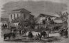 Sale of sugar in Durban market square, Port Natal (Durban) . South Africa 1856
