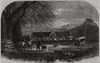 Dutch farmhouse near Worcester, Cape of Good Hope. South Africa 1868 old print