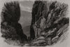 Poort, Table Mountain, Cape of Good Hope. South Africa 1868 old antique print