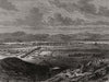 Pretoria, the capital of the Transvaal. South Africa 1877 old antique print