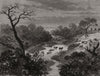 River Magaloquain, in the Transvaal. South Africa 1877 old antique print