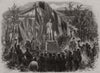 Inauguration of Governor Sir George Grey statue at Cape Town. South Africa 1865