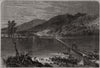 Opening of the Queen's Bridge, Natal. South Africa 1865 old antique print