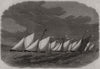 Sailing match of the Natal Yacht club, South Africa 1867 old antique print