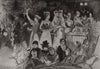 Children's entertainment at the London Hospital 1897 old antique print picture
