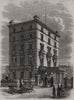 The French Embassy, Albert Gate, Hyde Park. London 1858 old antique print