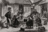 Ashanti War: Naval bridge men in the courtyard of an Ashanti house. Ghana 1874