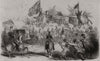 Changing the escort at Arborfield. Berkshire 1845 old antique print picture