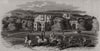 The grand lawn & drive in front of Victoria Gate, Windsor Castle. Castles 1844