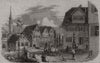 The house in which Schiller was born, Marbach. Germany 1859 old antique print