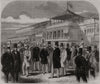 The Prince and Princess Of Wales at Ascot races. Berkshire 1863 old print