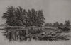 The Thames between Henley and Wargrave. Oxfordshire 1863 old antique print