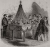 Dancing round the Maypole at the flower show, Buckingham. Buckinghamshire 1859