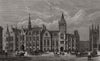 New Townhall and municipal buildings, Reading. Berkshire 1882 old print