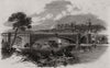 Victoria Bridge, Windsor. Berkshire 1851 old antique vintage print picture