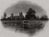 Bray Church, near Maidenhead. Berkshire 1898 old antique vintage print picture