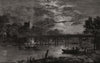 New iron bridge over the Thames at Cookham. Berkshire 1868 old antique print