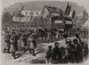 Harvest home at Swallowfield, near Reading. Berkshire 1863 old antique print