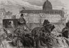 Berlin's farewell to Bismarck 1890 old antique vintage print picture
