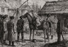 Russian sketches: teaching Cossacks to ride. Ukraine 1880 old antique print