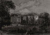 Lockinge House, demolished 1947. Wantage. Oxfordshire 1877 old antique print