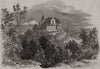 Schloss Kalenberg, from HRH Prince Albert's drawing. Germany 1845 old print