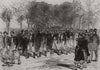 The war: arrival of Papal Zouaves at Tours. Indre-et-Loire 1870 old print