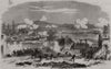 The war: defence of Paris - battle at Villejuif 1870 old antique print picture