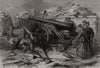 The war: fall of Strasbourg - French guns in the fortifications. Bas-Rhin 1870