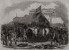 Ascot Races: Arrival at the course. Berkshire 1846 old antique print picture